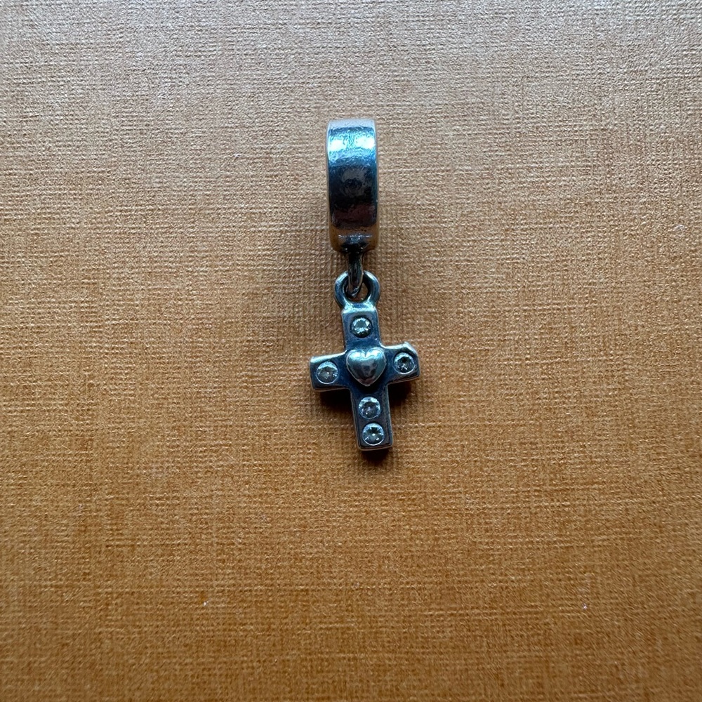 Pandora Silver Cross Pendant Charm - Picture 2 of 6